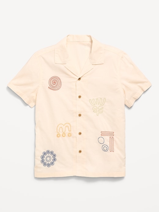 Image number 1 showing, Short-Sleeve Embroidered Shirt for Boys