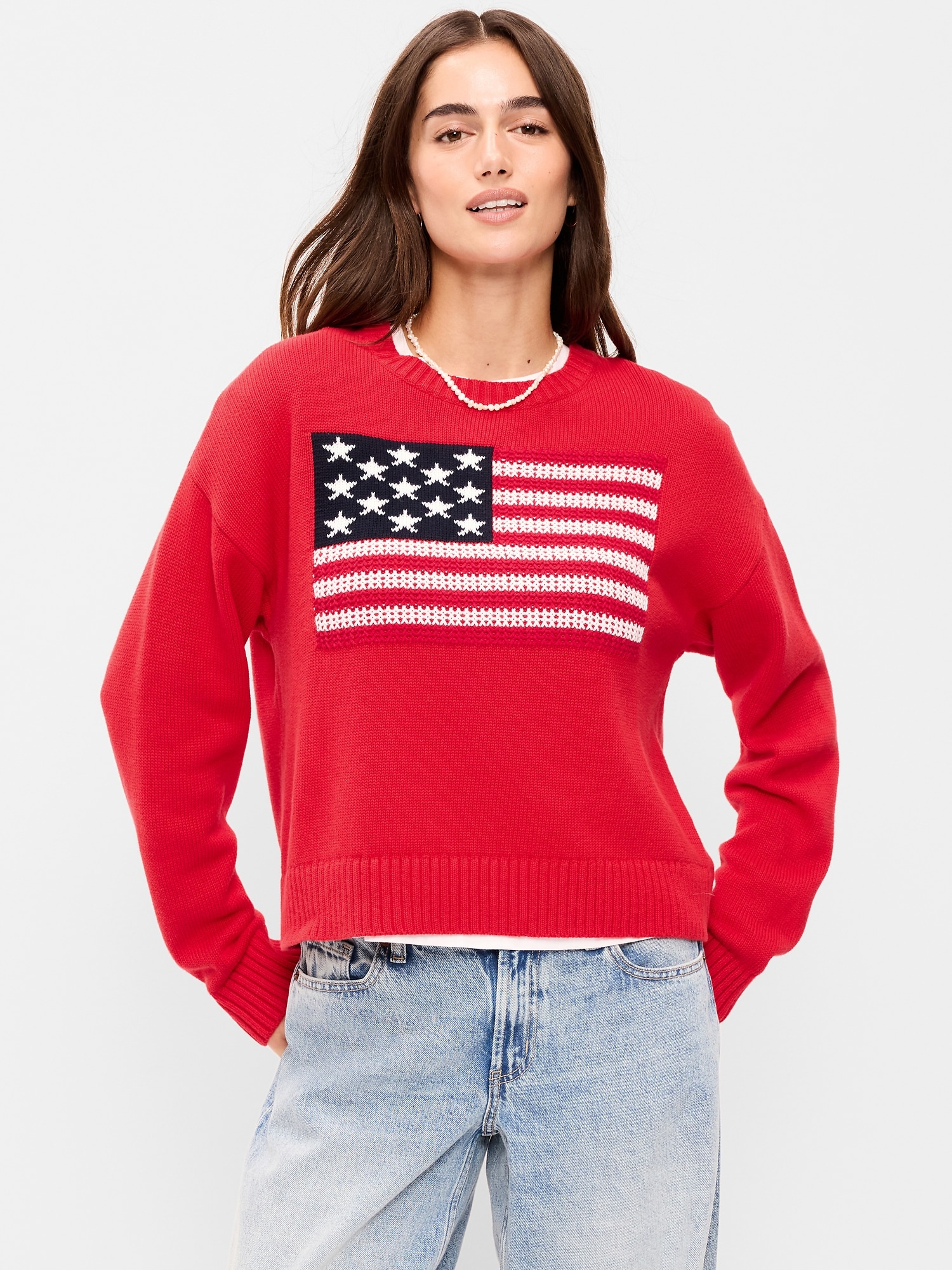 Long-Sleeve Flag Sweater - image 4
