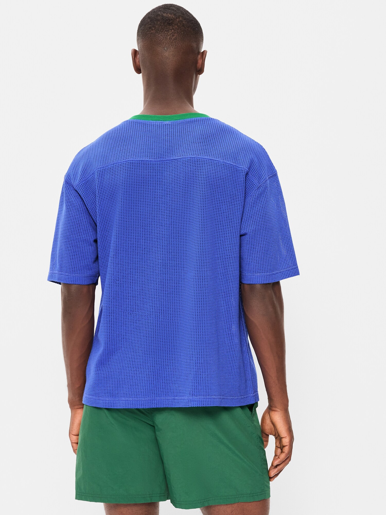 Мужская футболка Old Navy Football-Style Knit, цвет: Синий — фото 2