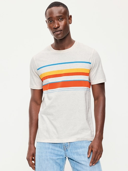 Image number 1 showing, Crew-Neck Striped T-Shirt