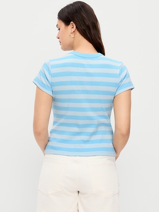 Image number 4 showing, Snug Crew-Neck Ribbed T-Shirt