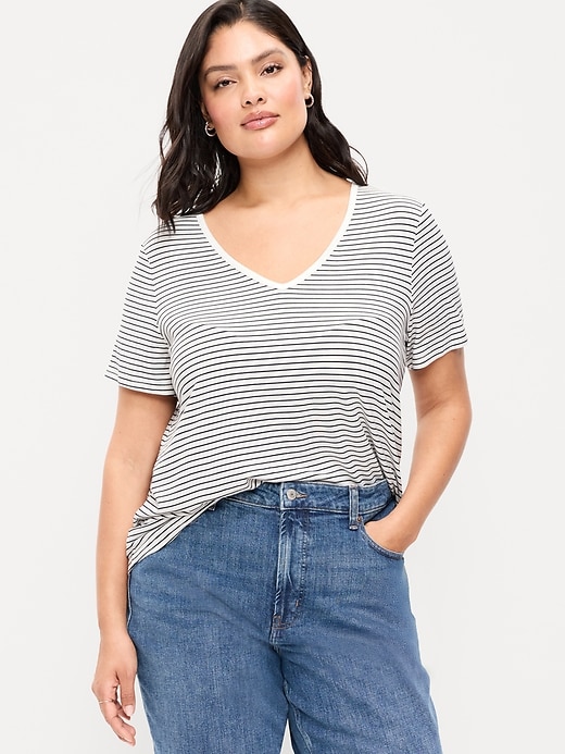 Image number 7 showing, Luxe V-Neck T-Shirt