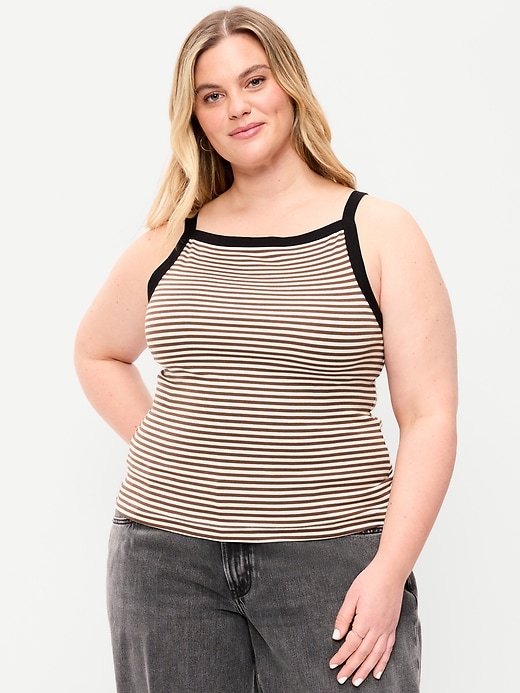 Image number 7 showing, Fitted Sleeveless Apron Tank Top