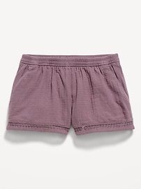 Image number 1 showing, Double-Weave Crochet-Trim Shorts for Girls