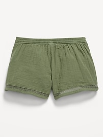 Image number 2 showing, Double-Weave Crochet-Trim Shorts for Girls