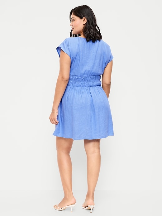 Image number 10 showing, Smocked-Bodice Fit & Flare Mini Dress