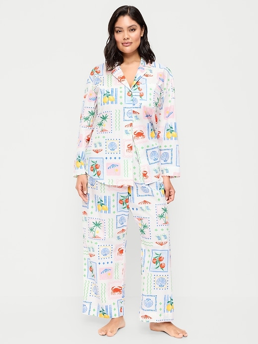 Image number 6 showing, Poplin Pajama Pant Set