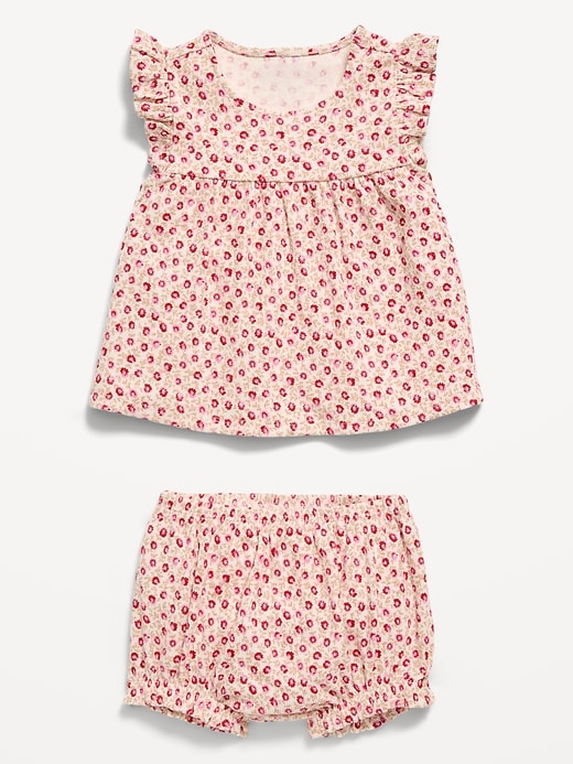 Image number 2 showing, Ribbed Flutter-Sleeve Top and Shorts Set for Baby