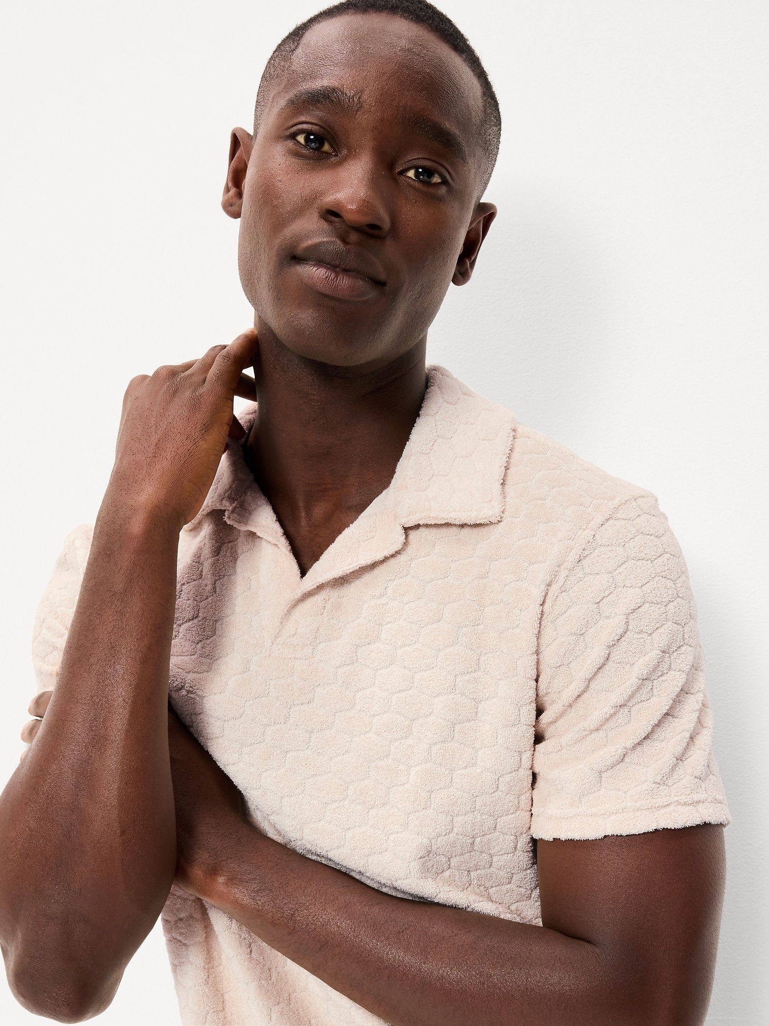 Textured Terry Polo