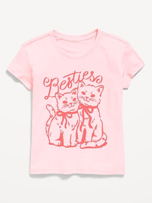 Image number 1 showing, Short-Sleeve Graphic T-Shirt for Girls