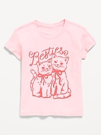 Image number 1 showing, Short-Sleeve Graphic T-Shirt for Girls