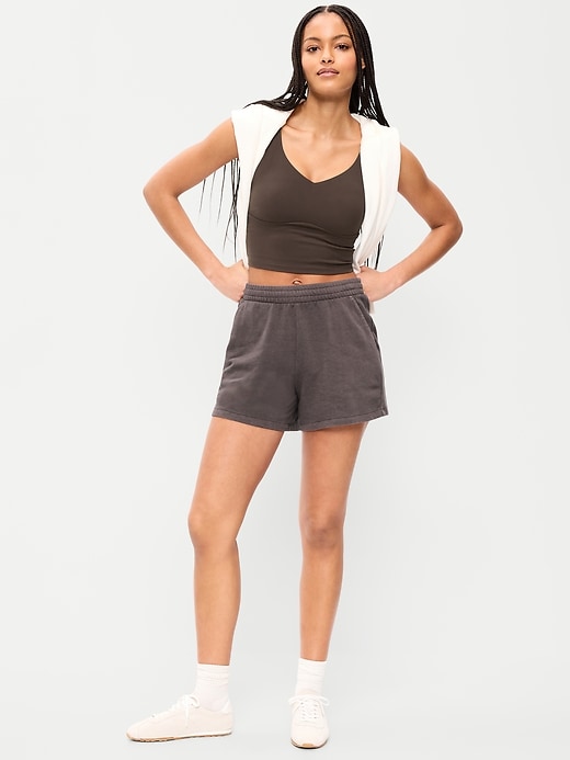 Image number 1 showing, Extra High-Waisted Sweat Shorts -- 5-inch inseam