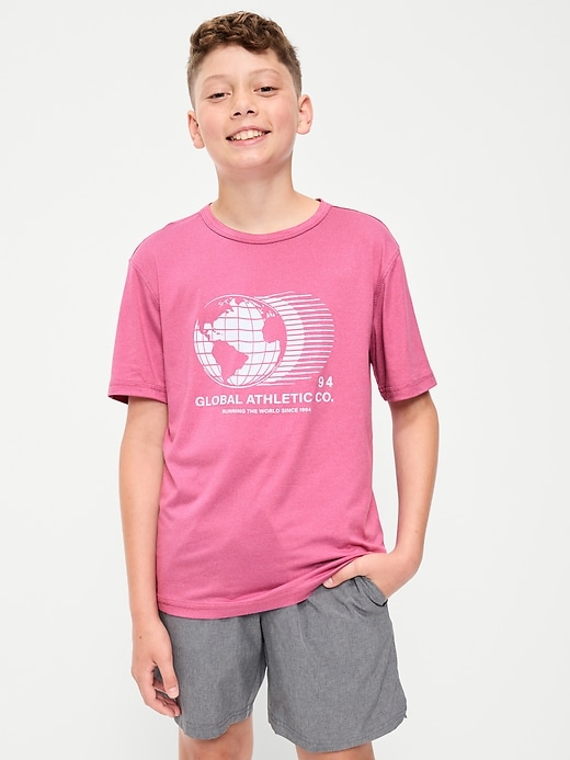 Image number 1 showing, CloudMotion Graphic Performance T-Shirt for Boys