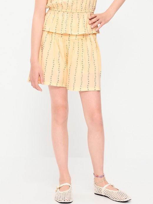 Image number 1 showing, Printed Pull-On Shorts for Girls