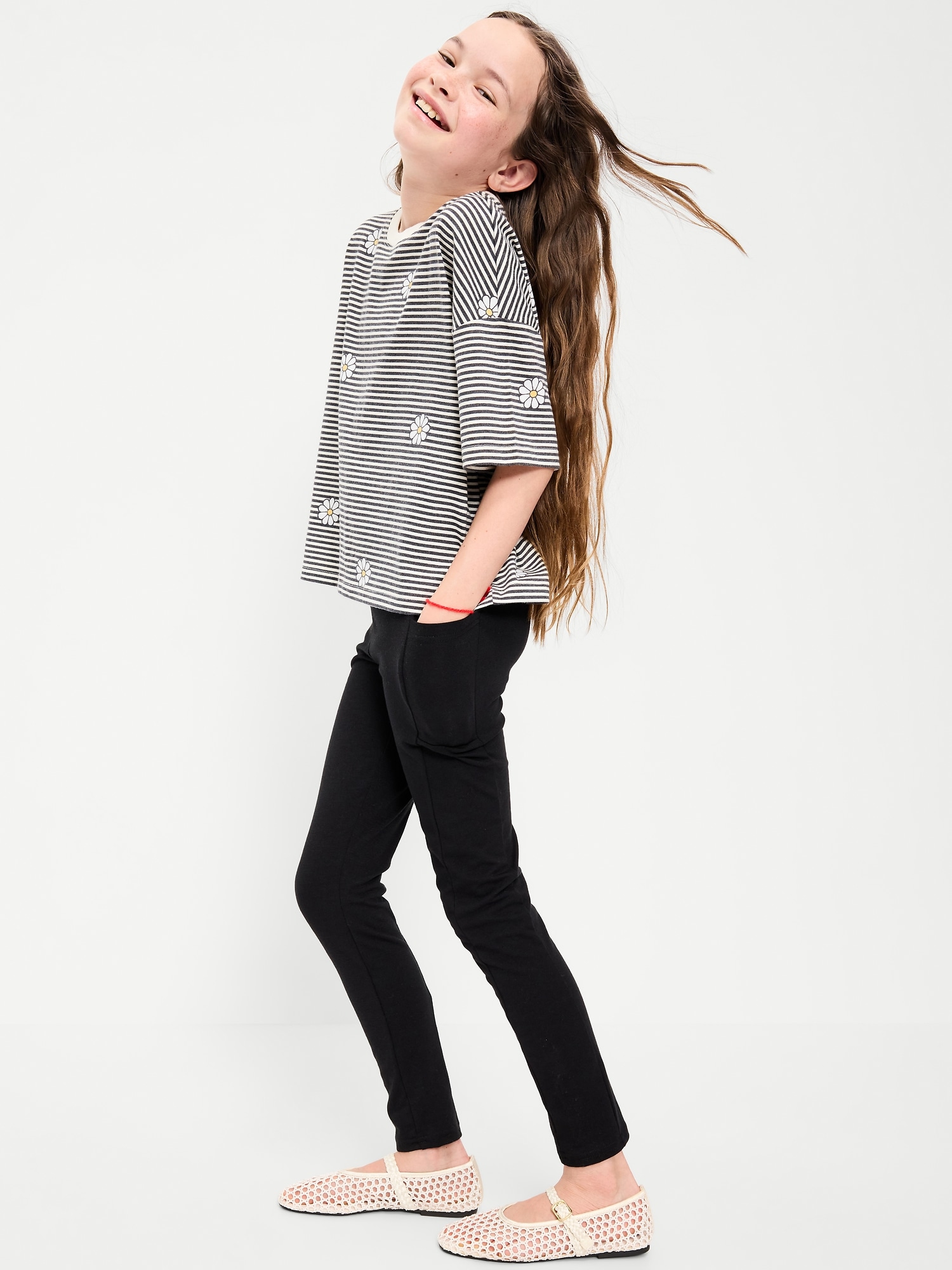 Side-Pocket Leggings for Girls