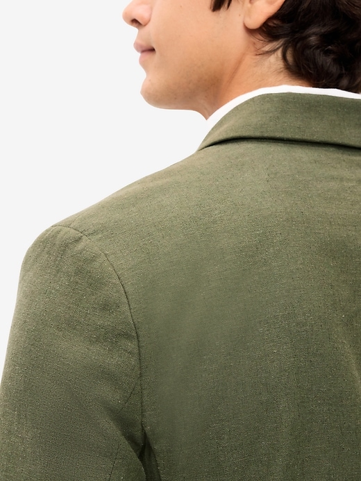 Image number 6 showing, Relaxed Unlined Linen-Blend Blazer
