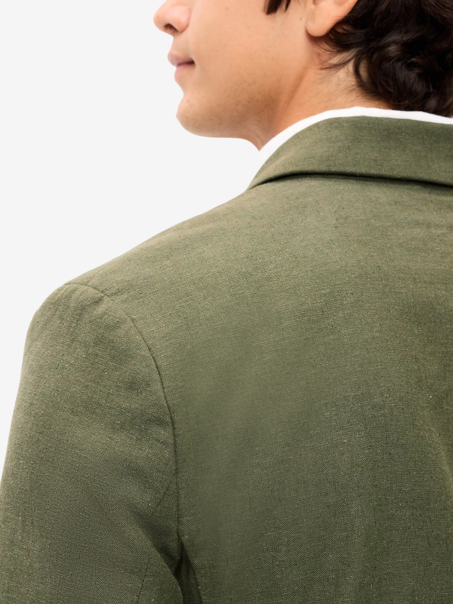 Relaxed Unlined Linen-Blend Blazer