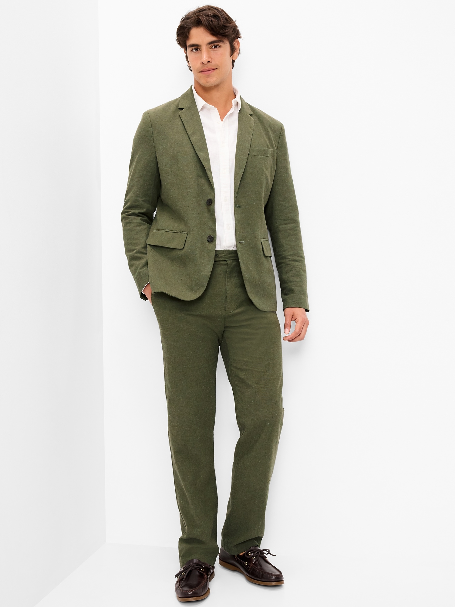 Relaxed Unlined Linen-Blend Blazer