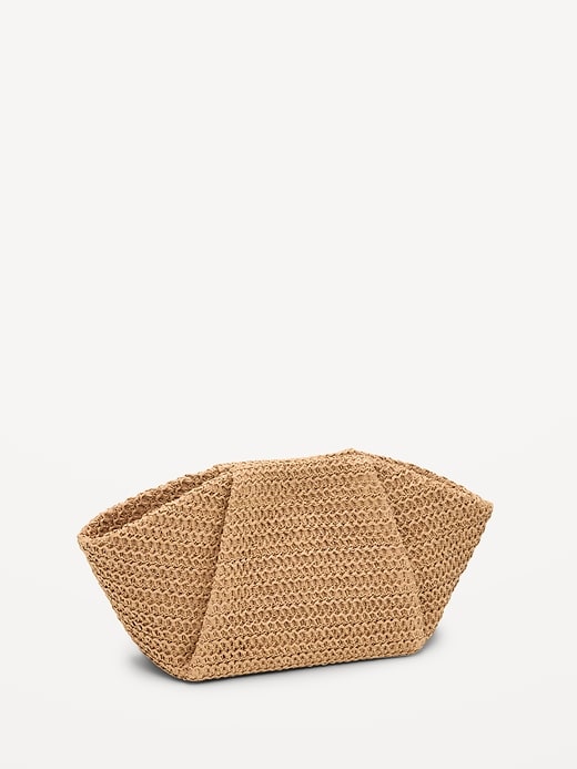 Image number 3 showing, Raffia Frame Shoulder Bag