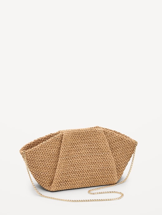 Image number 1 showing, Raffia Frame Shoulder Bag