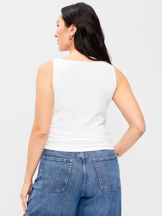 Image number 6 showing, Asymmetrical Side-Cinch Tank Top