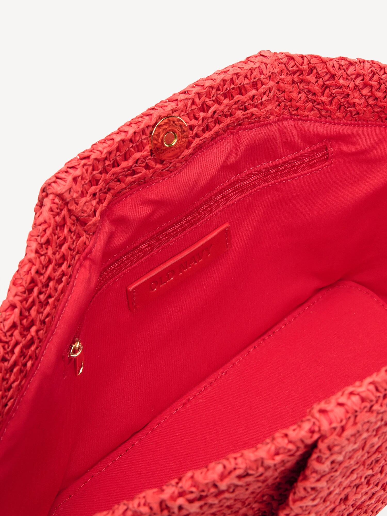 Женская сумка Old Navy Raffia Frame Shoulder, цвет: Оранжевый — фото 4