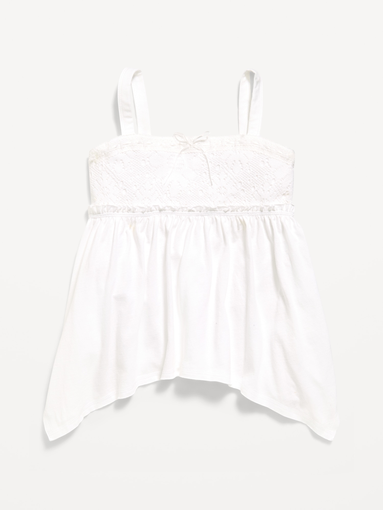 Sleeveless Handkerchief Hem Top for Girls