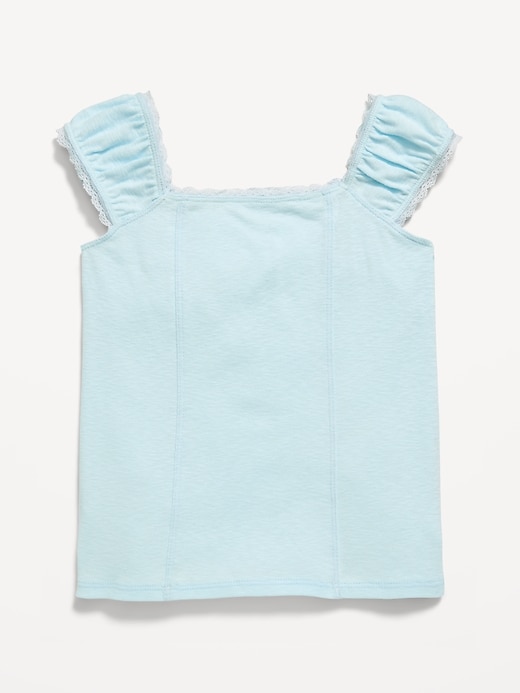 Image number 3 showing, Short-Sleeve Ribbed Top for Girls