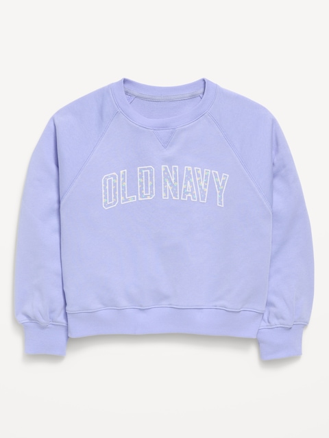 Logo-Graphic Crew-Neck Sweatshirt for Girls