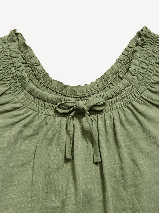 Image number 2 showing, Short-Sleeve Tie-Front Jersey-Knit Top for Girls