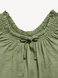 Image number 2 showing, Short-Sleeve Tie-Front Jersey-Knit Top for Girls