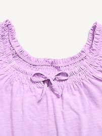 Image number 4 showing, Short-Sleeve Tie-Front Jersey-Knit Top for Girls