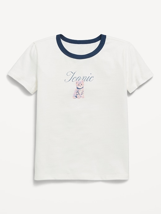 Image number 1 showing, Short-Sleeve Graphic T-Shirt for Girls