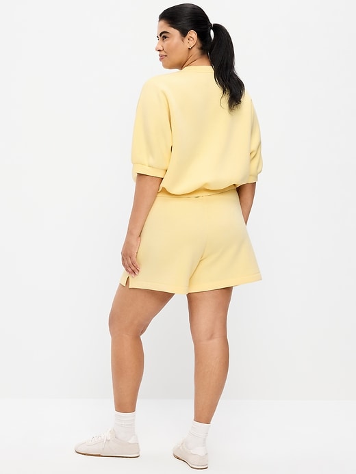 Image number 4 showing, High-Waisted Bounce Fleece Shorts -- 5-inch inseam