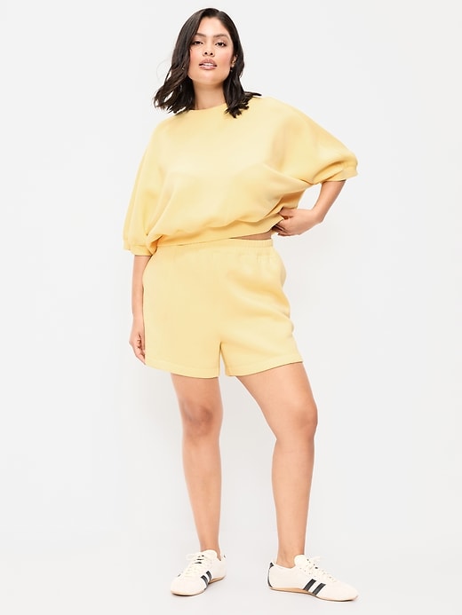 Image number 5 showing, High-Waisted Bounce Fleece Shorts -- 5-inch inseam