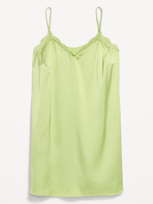 Image number 4 showing, Satin Lace-Trim Sleep Dress