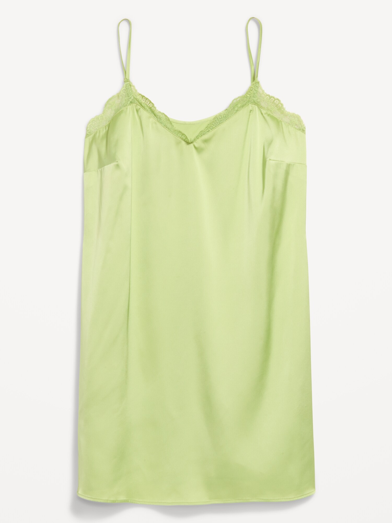 Женское платье Old Navy Satin Lace-Trim Sleep Dress, цвет: Coriander — фото 4