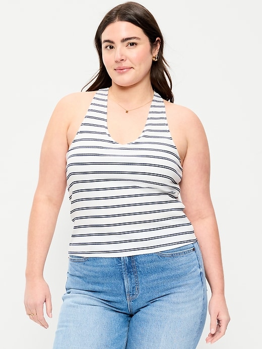 Image number 4 showing, Sleeveless Ribbed Loop-Back Tank Top