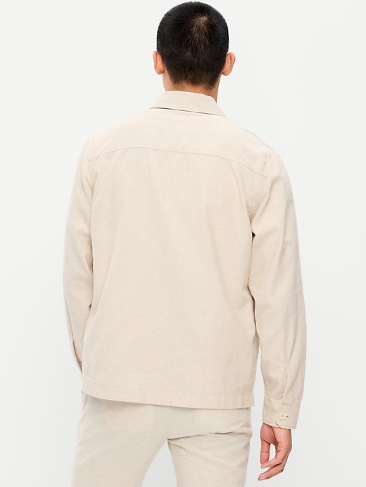 Image number 2 showing, Linen-Blend Chore Jacket
