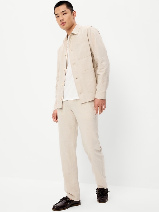Image number 3 showing, Linen-Blend Chore Jacket