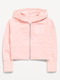 Image number 1 showing, Fitted Cropped 2-Way-Zip Hoodie for Girls