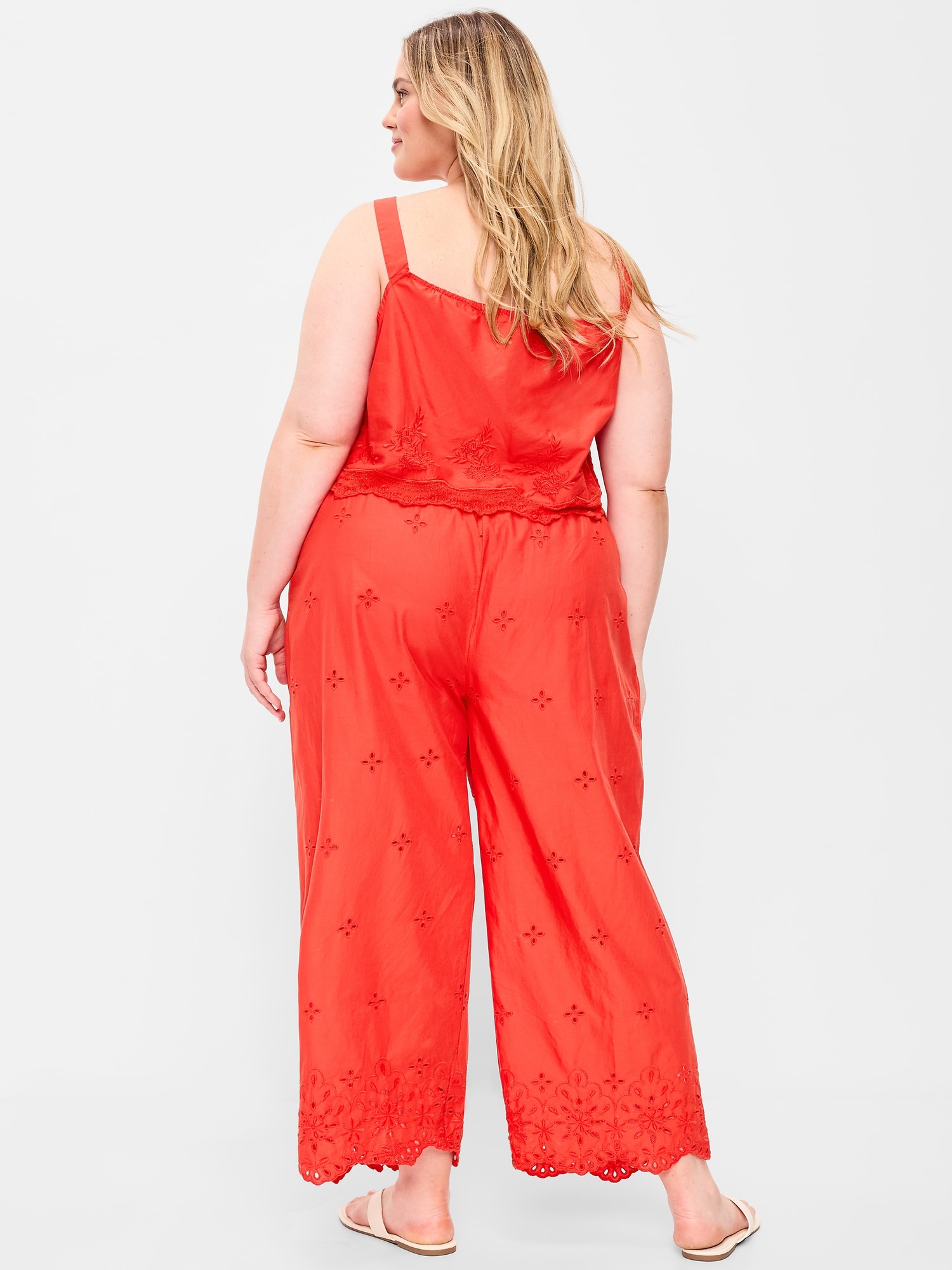 High-Waisted Cut Out Wide-Leg Pant