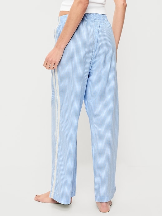 Image number 2 showing, Poplin Wide-Leg Pajama Pants