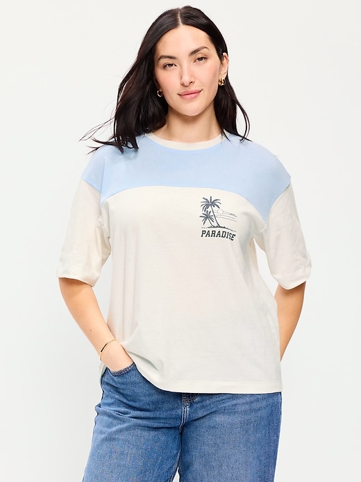 Image number 5 showing, Short-Sleeve Loose Crew-Neck T-Shirt