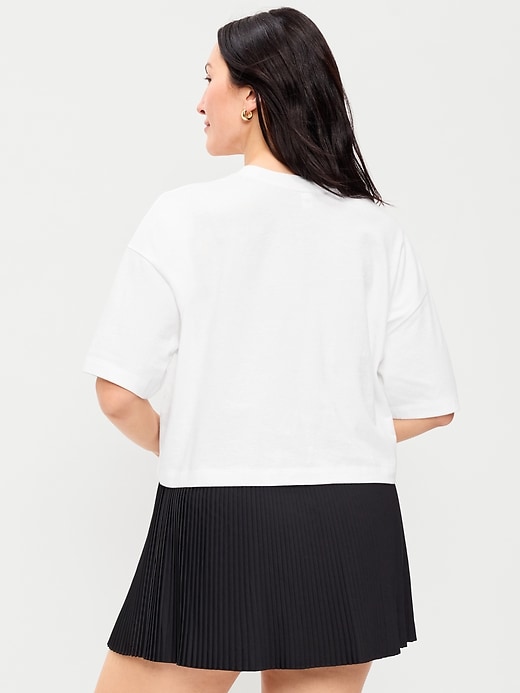 Image number 6 showing, Vintage Crew-Neck Oversized Crop Graphic T-Shirt