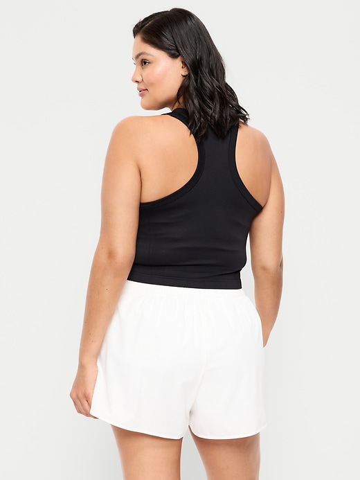 Image number 8 showing, Seamless Fitted High-Neck Crop Top