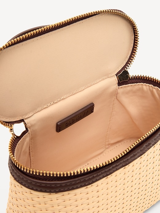 Image number 3 showing, Faux Wicker Top-Handle Bag
