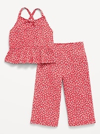 Image number 1 showing, Printed Sleeveless Top and Pants Set for Toddler Girls