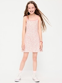 Image number 1 showing, Sleeveless Fitted Ribbed Swing Dress for Girls