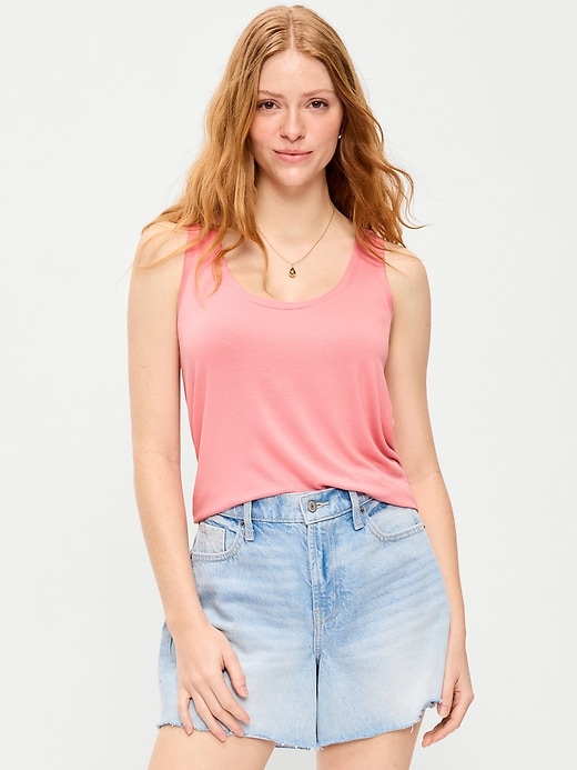 Image number 1 showing, Luxe Scoop-Neck Tank Top